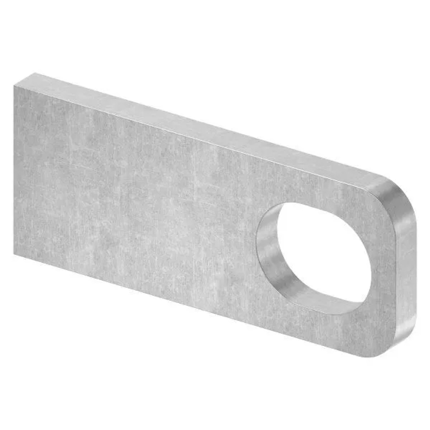 FeNau Anschweißlasche Maße 100x40x8 mm Langloch 30x24 mm Stahl Roh S235JR