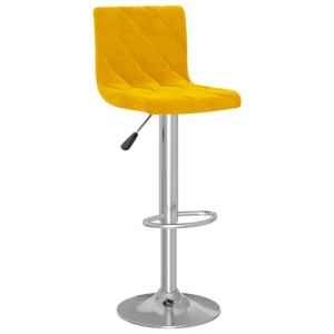 vidaXL Barhocker 2 Stk Senfgelb Samt 333694
