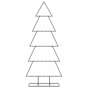 vidaXL Metall-Weihnachtsbaum für Dekorationen Schwarz 150 cm 4018951