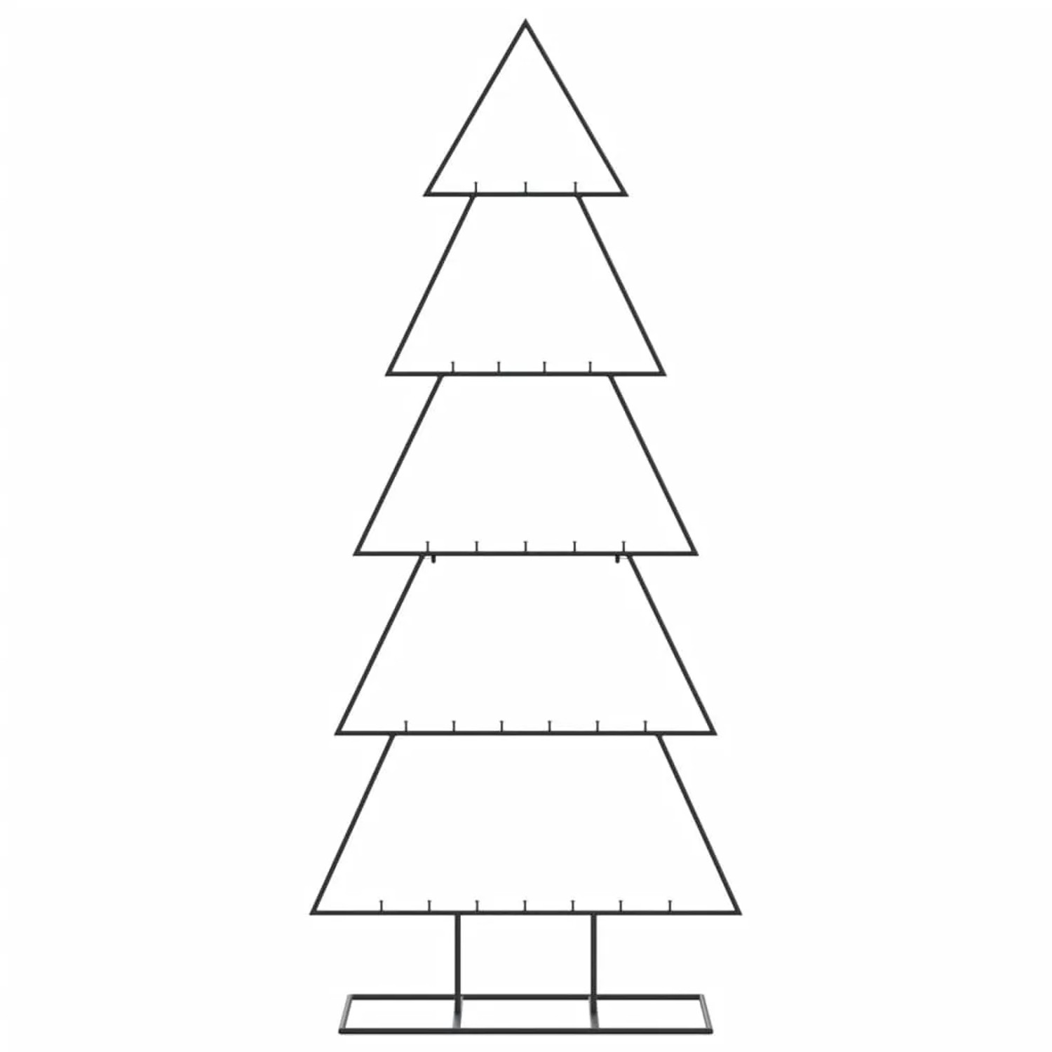 vidaXL Metall-Weihnachtsbaum für Dekorationen Schwarz 150 cm 4018951
