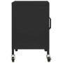 Schwarzer vidaXL Lagerschrank aus Stahl, 60x35x56 cm, mit Rollen und verstellbarem Einlegeboden.