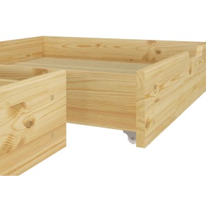 Erst-Holz Bettkasten für Betten - 2-Teilig – Kiefer Natur Modell S2