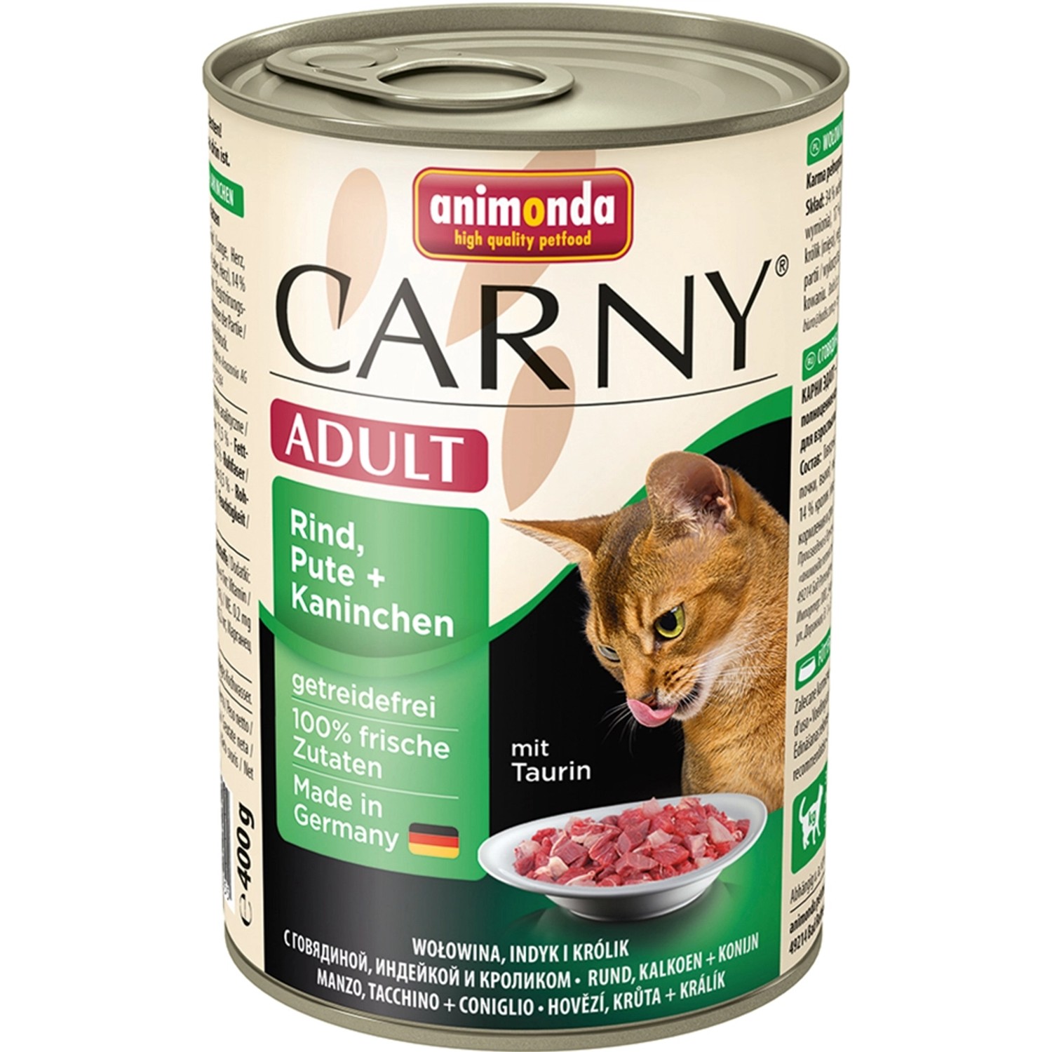 Carny Katzen-Nassfutter Adult Rind und Pute und Kaninchen 400 g