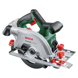 Bosch Akku-Kreissäge UniversalCirc 18V-53 in Grün-Silber. Kabellose Handkreissäge für präzise Holzarbeiten.