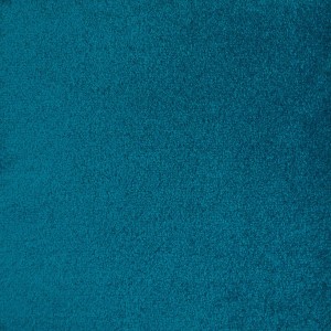 Nahaufnahme: Schatex Velours Teppichfliese in Petrol Türkis, weicher Teppichboden für Wohnräume.