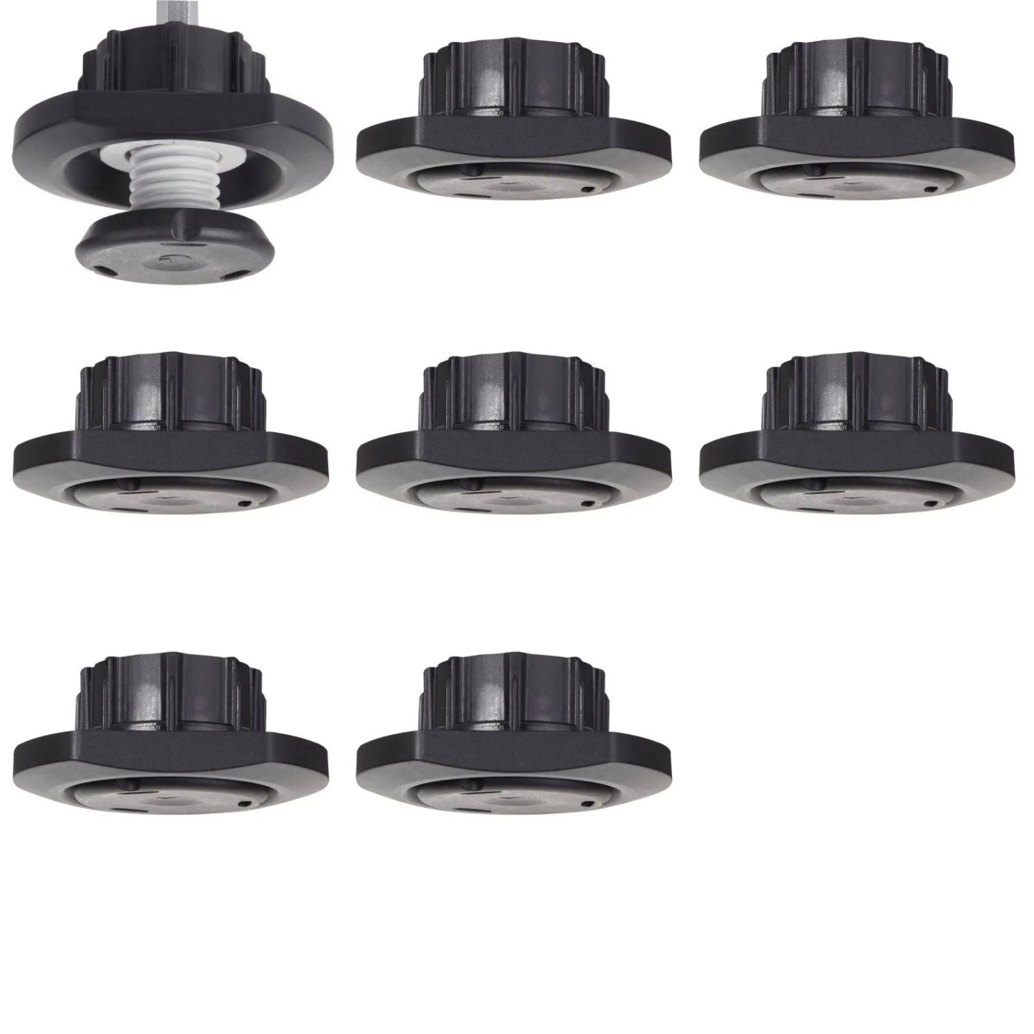 SOTECH 8 Stück Höhenversteller Ø30mm Topfbohrung Tragkraft 175 kg Schwarz