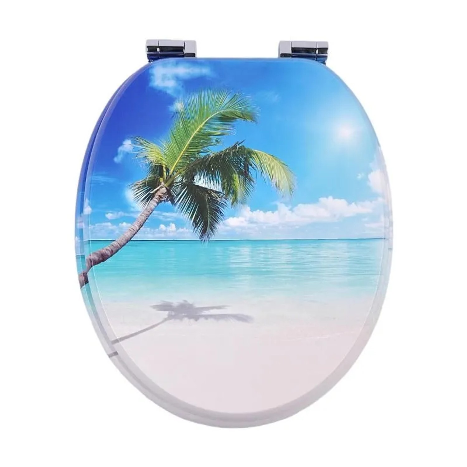 Sinobath WC-Sitz Oval mit Absenkautomatik Tropischer Strand
