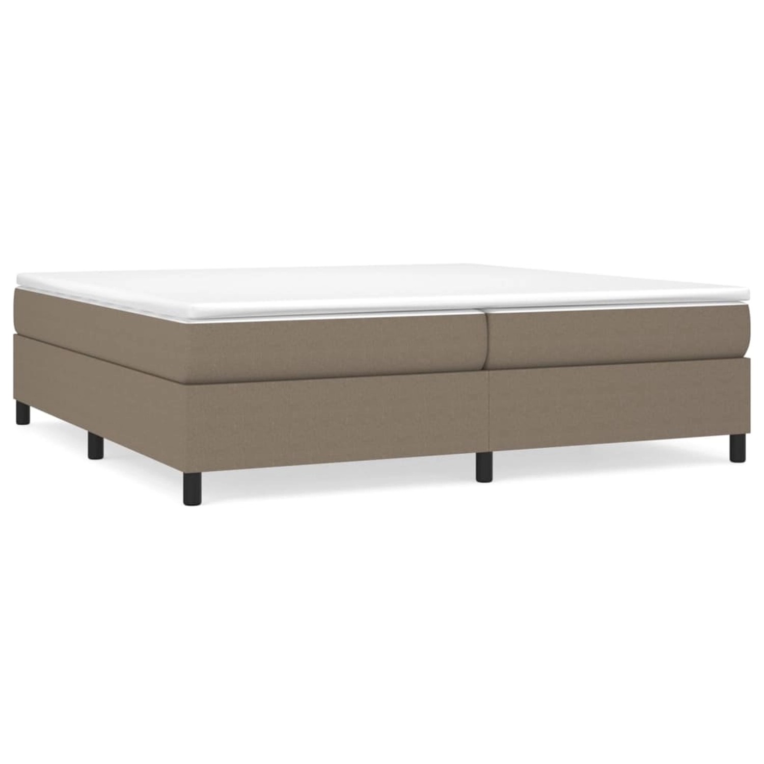 vidaXL Boxspringbett mit Matratze Taupe 200x200 cm Stoff 3144451 günstig online kaufen