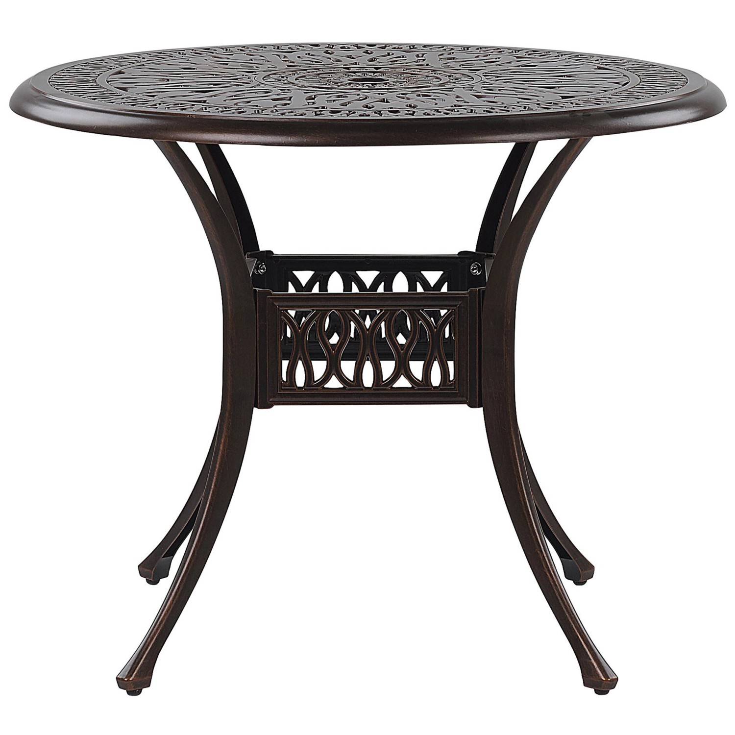 Beliani Runder Tisch ANCONA Dunkelbraun 90x90x72 günstig online kaufen