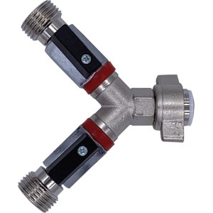 Ich-Zapfe Absperrhahn Absperrventil Für Druckminderer 1/2 Zoll IG 2 x 1/2 Zoll AG