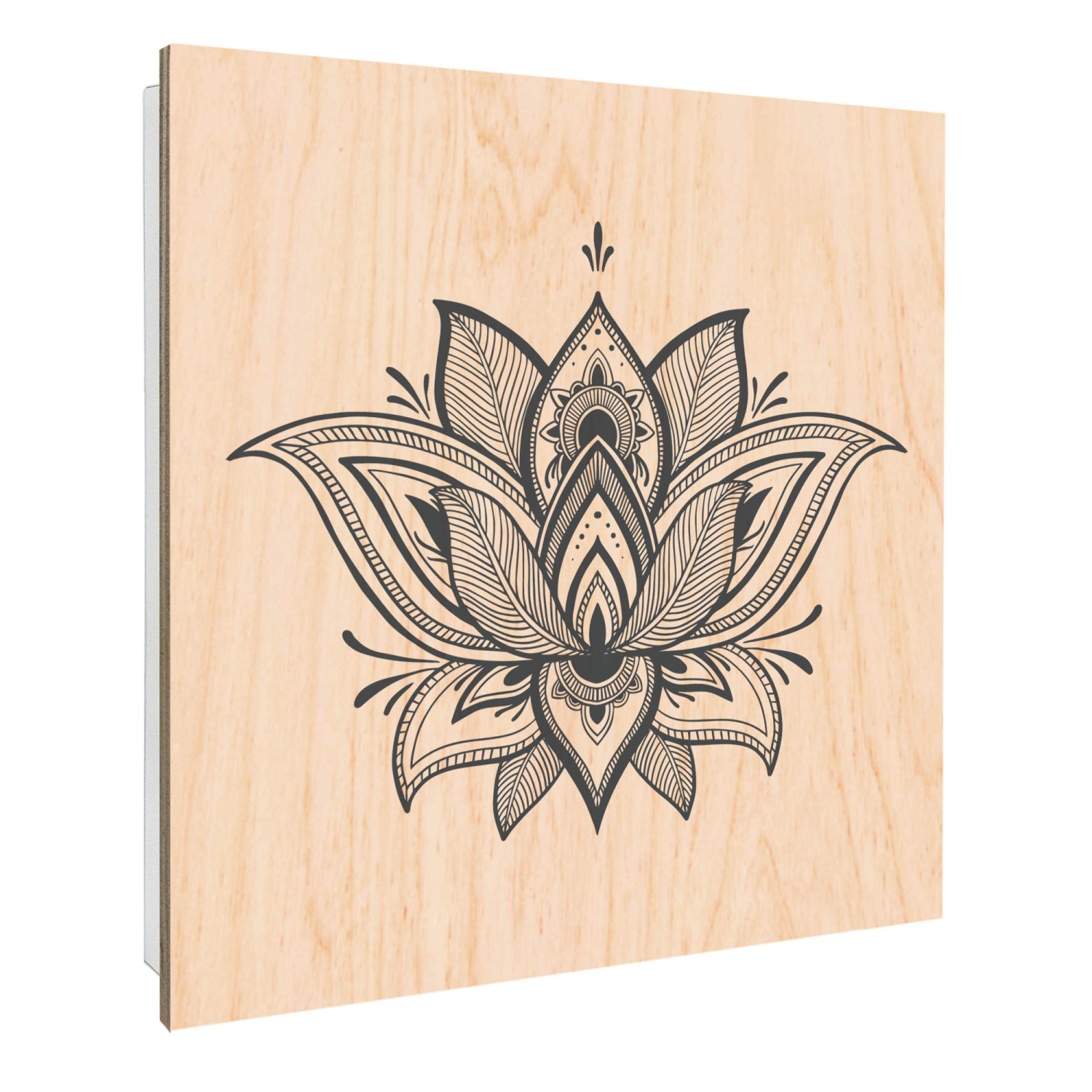 Banjado Schlüsselkasten mit Holzfront 30x30cm Weiß Scharnier Links 50 Haken günstig online kaufen