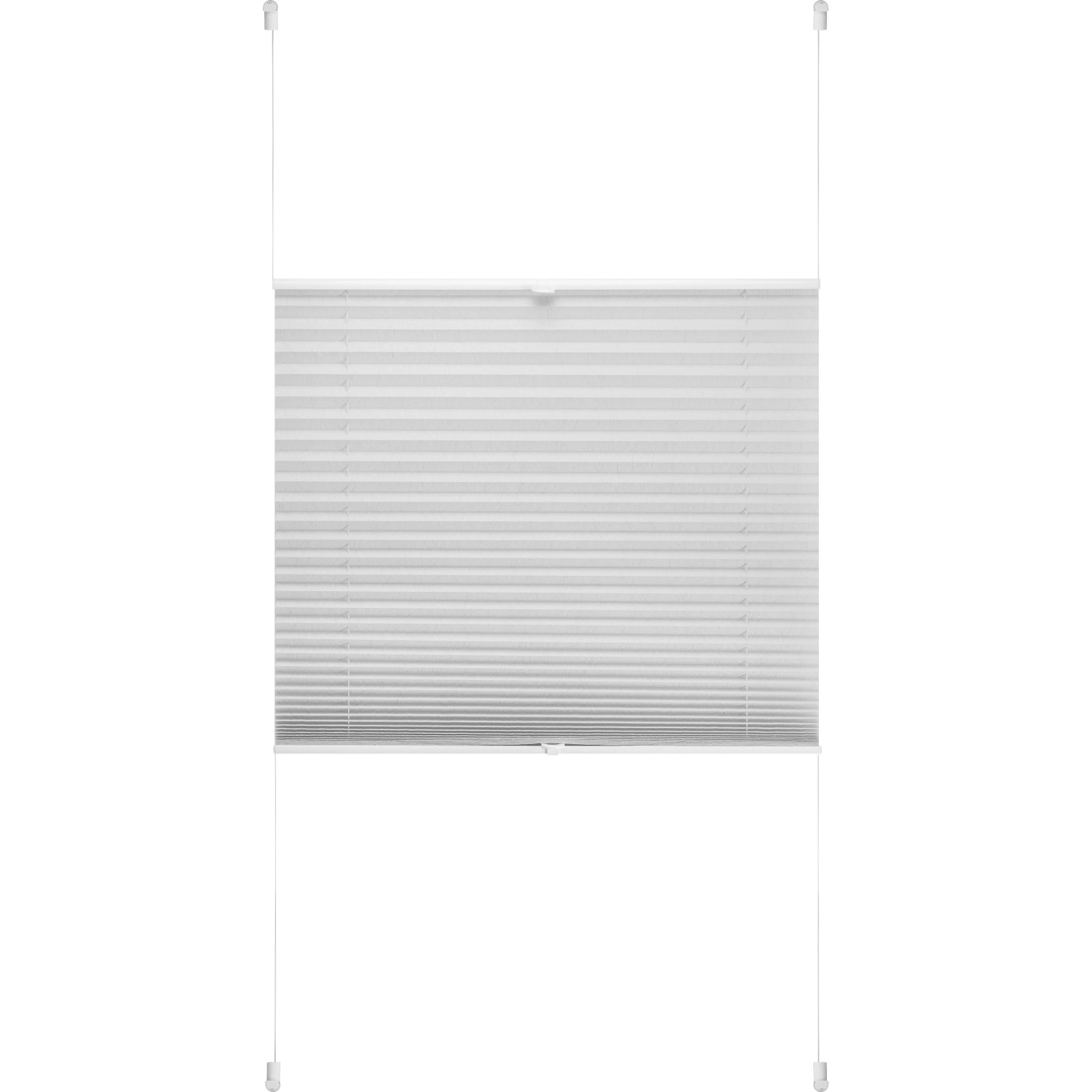 Hellgraues Tageslicht-Spannplissee Valeria 75x130 cm für Fenster, dekorativer Sichtschutz.