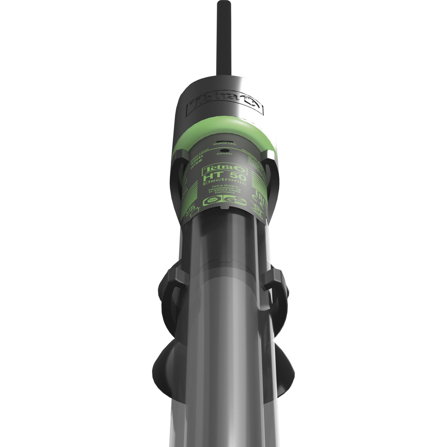 Tetra Aquarienheizer HT 50 W: Elektronischer Heizer mit Saugnäpfen zur sicheren Befestigung im Aquarium.