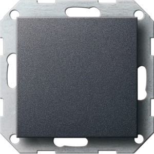 Gira Blindabdeckung System 55 in Anthrazit für Abdeckrahmen.