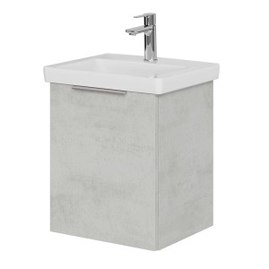 Steinkamp Waschtischunterschrank Living 2.0 Oxid Hellgrau mit Villeroy&Boch Subway 3.0 Waschtisch