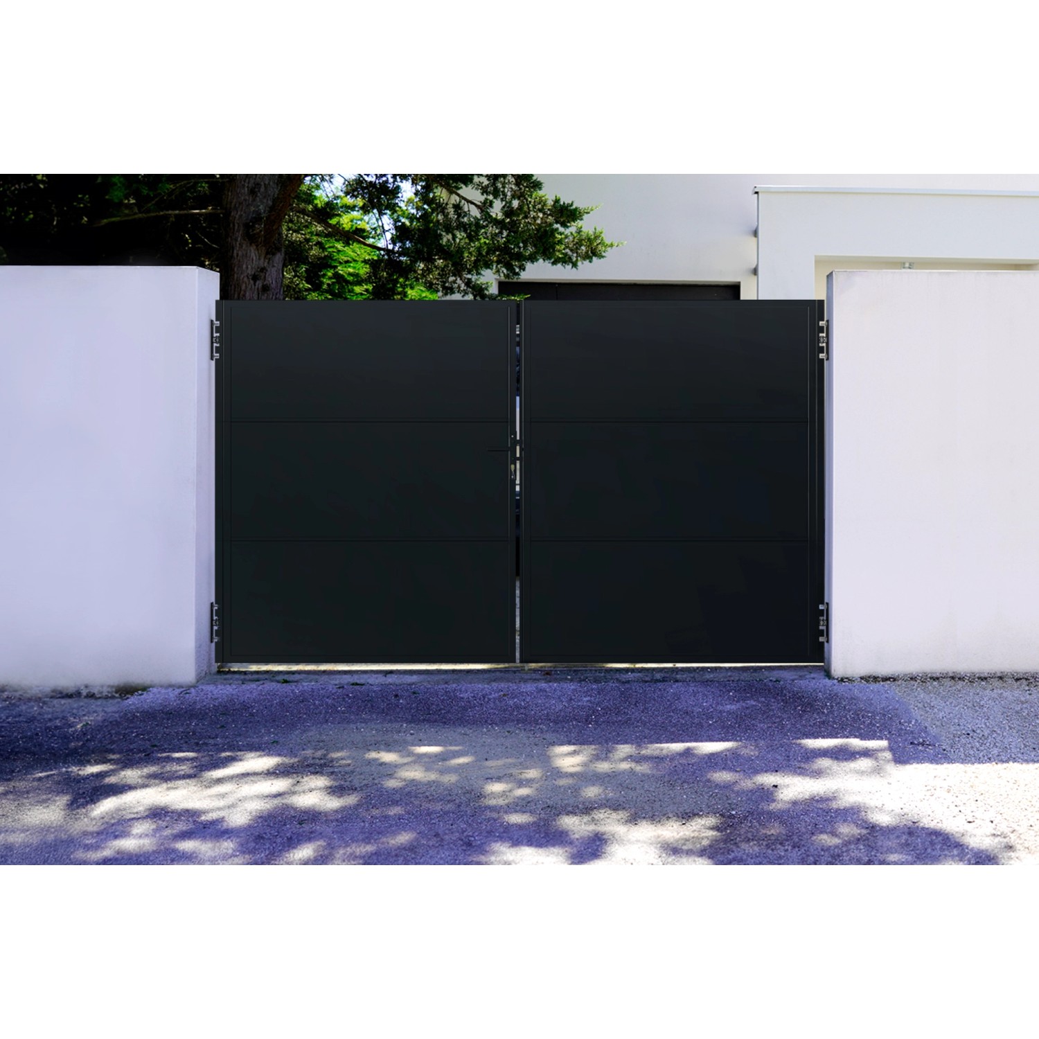 Casanoov 3 M Nali H 180 Cm Mattschwarzes Stahl Flügeltor günstig online kaufen