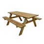 Axi Picknicktisch Julie aus Holz, braun, 177x154cm, für Garten & Terrasse. Klassischer Tisch mit Bänken.