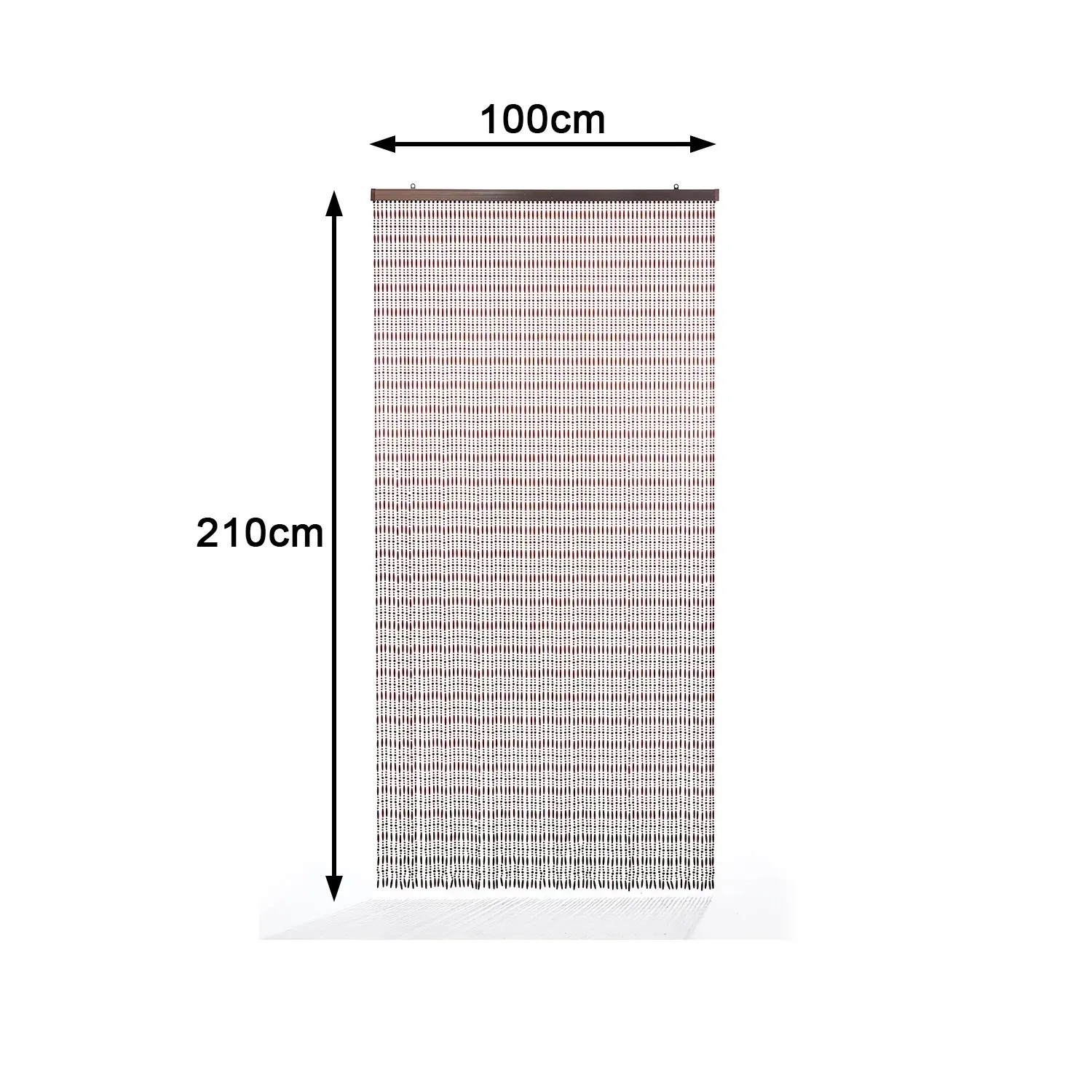 Kobolo Türvorhang AMBER, 80 Stränge, 100x210 cm, braun transparent. Dekoartikel & Wohnaccessoires.