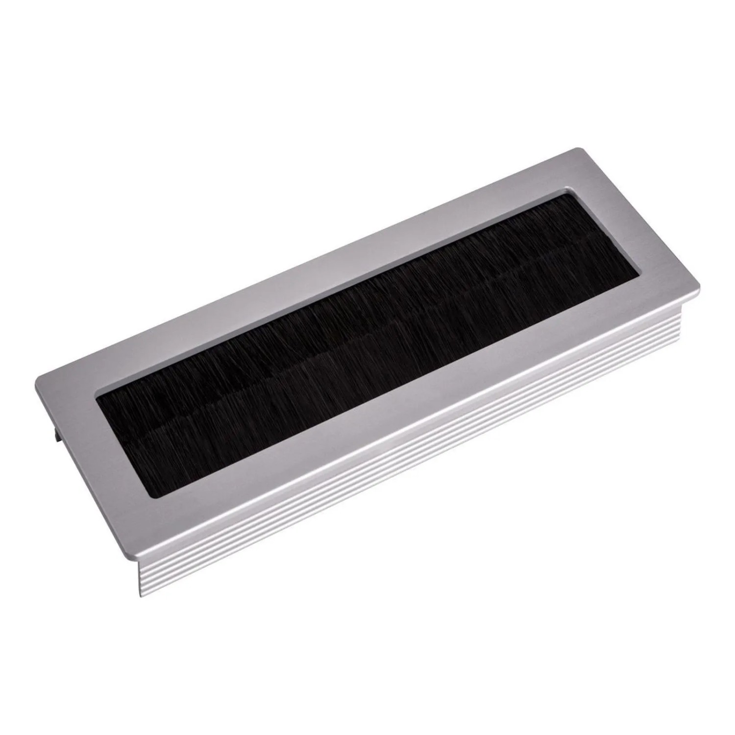 SOTECH Kabeldurchlass TONDO Länge 150 mm Silber Eloxiert mit Bürstendichtung