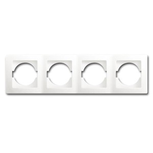 TEM EKONOMIK 4-Fach UP Rahmen Horizontal Weiß