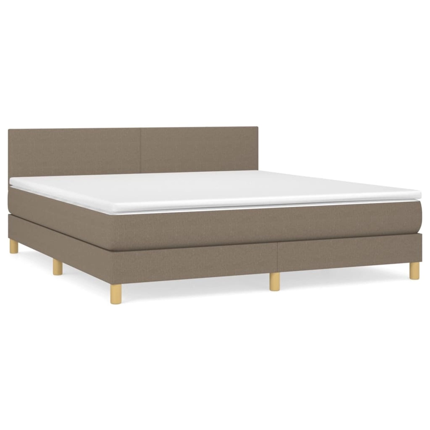 vidaXL Boxspringbett mit Matratze Taupe 180x200 cm Stoff1467123 günstig online kaufen