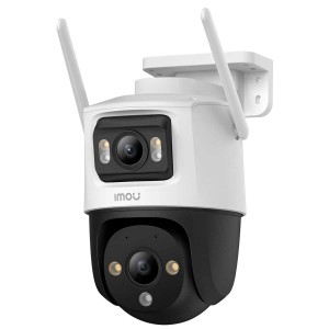 IMOU Cruiser Dual 10MP Überwachungskamera mit zwei Objektiven, WLAN, PTZ und Verfolgung.