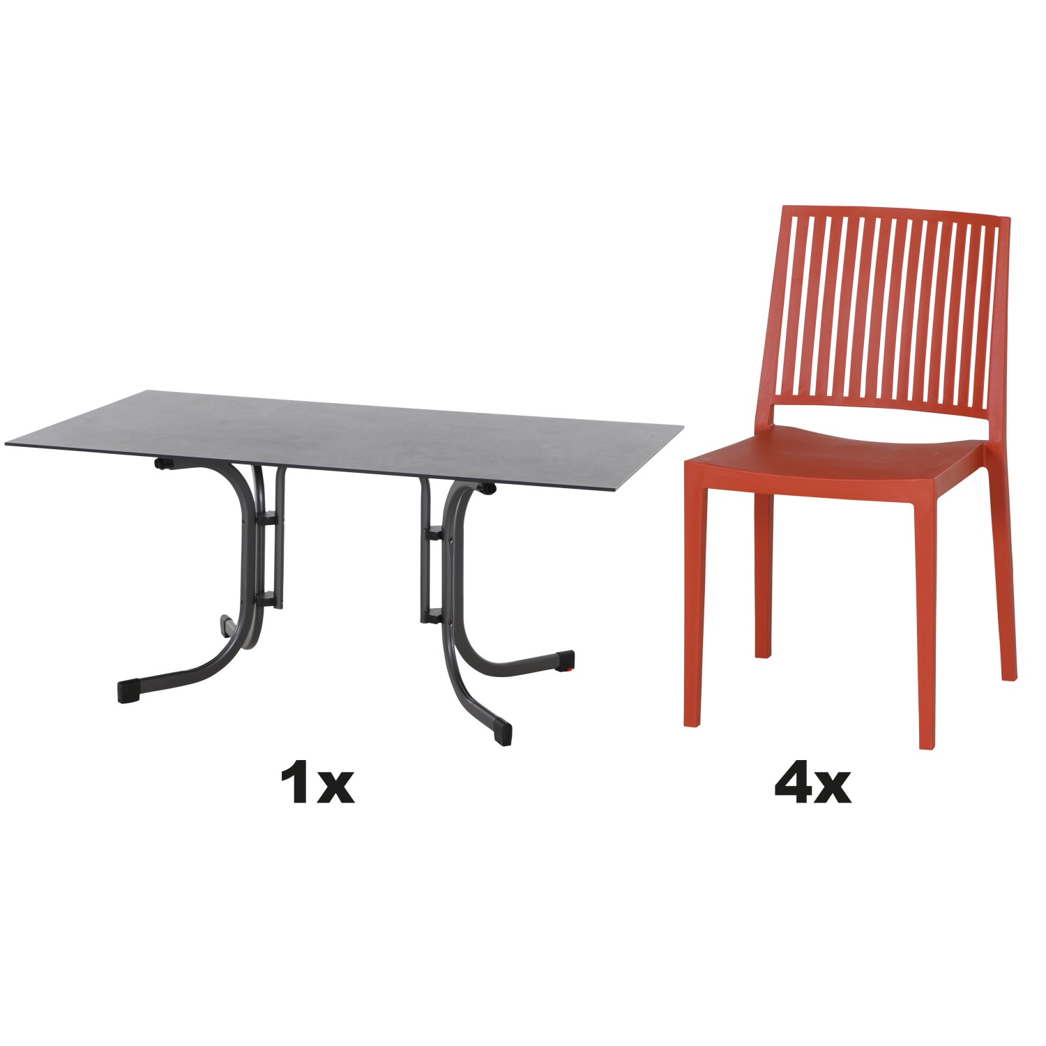 Siena Garden Gartenmöbel Set Lane 5-teilig 4 Stühle und 1 Tisch 160 cm Bric günstig online kaufen