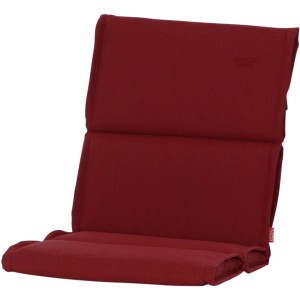 Rote Siena Garden Sesselauflage Stella, 96x46x3 cm, für Dining-Sessel mit niedriger Rückenlehne.