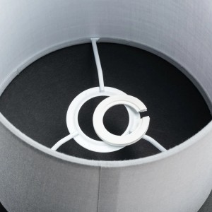 Grauer Orion Lightstyle Lampenschirm (Ø 20cm) aus Stoff, geeignet für E27/E14 Fassungen.