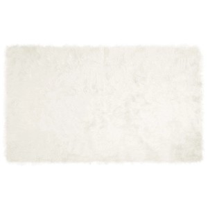 vidaXL Kunstschaffell Teppich Tafalla Weiß 100 x 200 cm Polyester 42021459