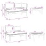 vidaXL Gartenbänke Set, braun/grau, mit Kissen und Stauraum, 4-teilig. Gartenmöbel für Terrasse und Garten.