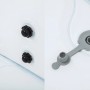 Detailaufnahme: Ventile und Ablassstopfen des Bestway Eisbad Glacial Dip, aufblasbarer Whirlpool.