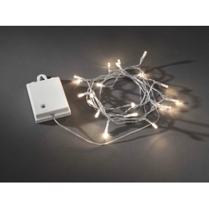 Konstsmide LED Lichterkette mit 80 warmweißen LEDs und weißem Kabel für innen und außen.