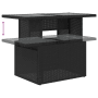 vidaXL Gartenmöbel-Set, 9-teilig, höhenverstellbarer Tisch, schwarzes Poly-Rattan.