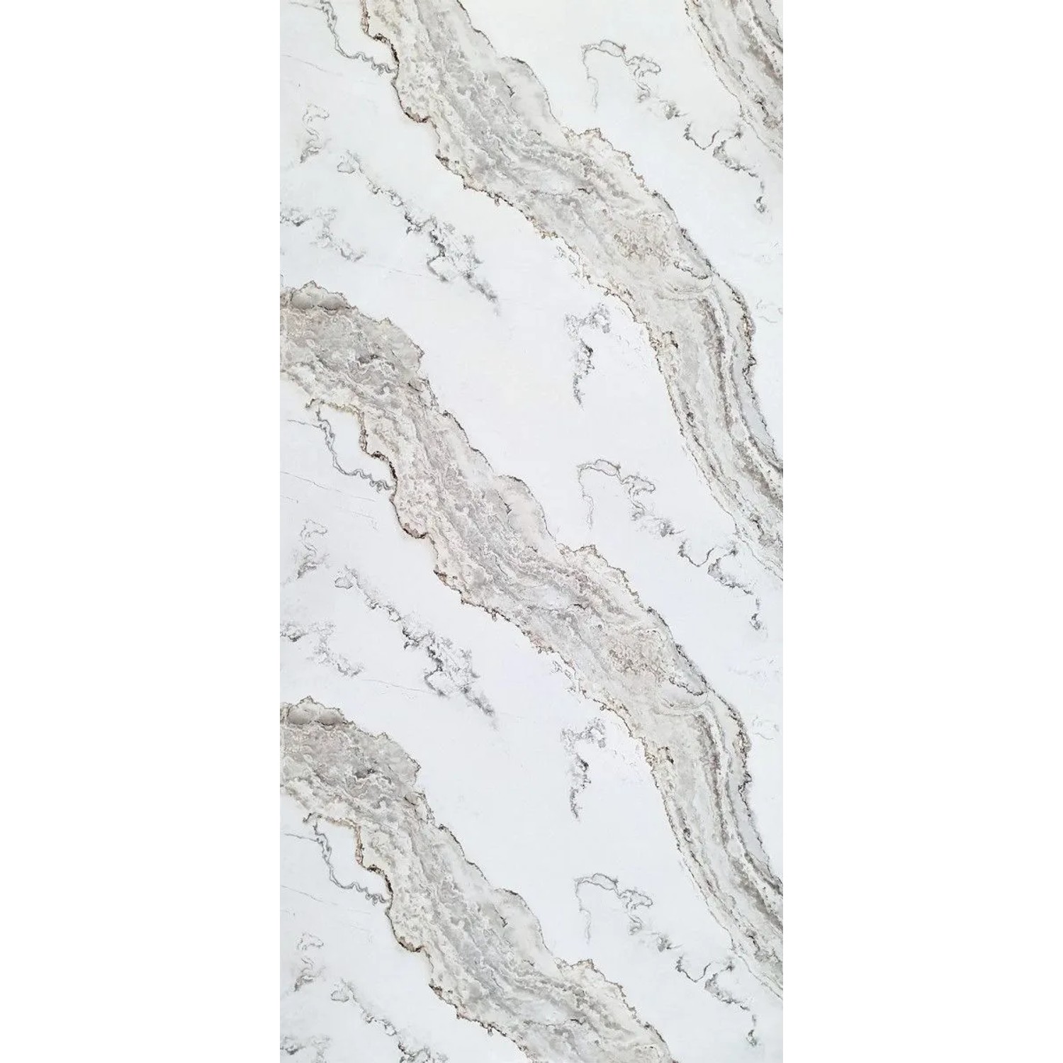 Aluverbund24 PVC Wandpaneele Duschrückwand Küchenrückwand Picasso in Marmor-Optik Hochglanz 122x244cm