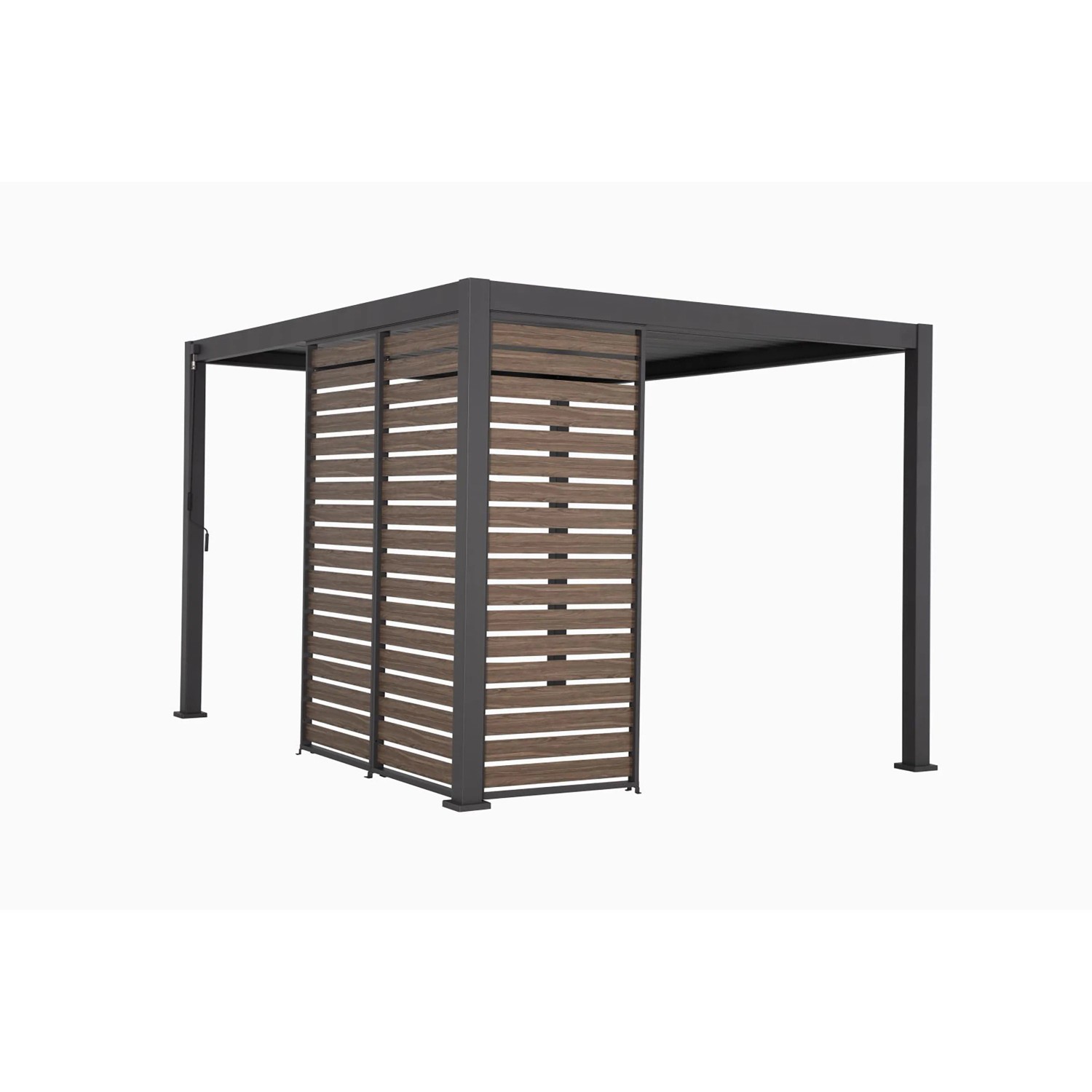Mirador Horizontal-Wand, 93 cm, Ebenholz Braun Nachbildung für Terrassenüberdachung.