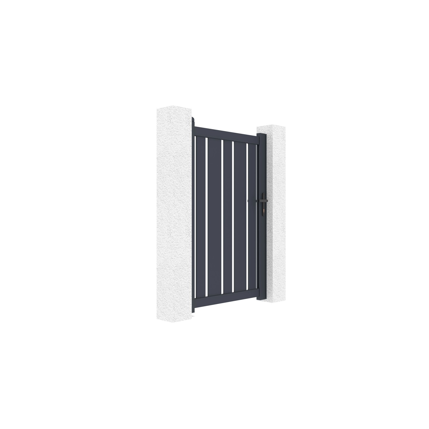 Casanoov Gartentür Veymont, 160 cm hoch, aus Aluminium in Grau. Modernes Design für den Garteneingang.