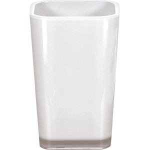 Schneeweißer Zahnputzbecher Easy von Kleine Wolke aus Kunststoff.