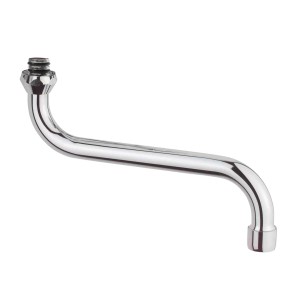 Kirchhoff S-Rohrauslauf, 20 mm (3/4) x 150 mm, Chrom, für Auslaufventile.