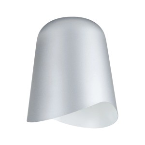 Paulmann Schirm Alvaro, glockenförmig, Chrom matt außen, weiß innen, für URail LED-Schienensysteme, Ø 14,4 cm.