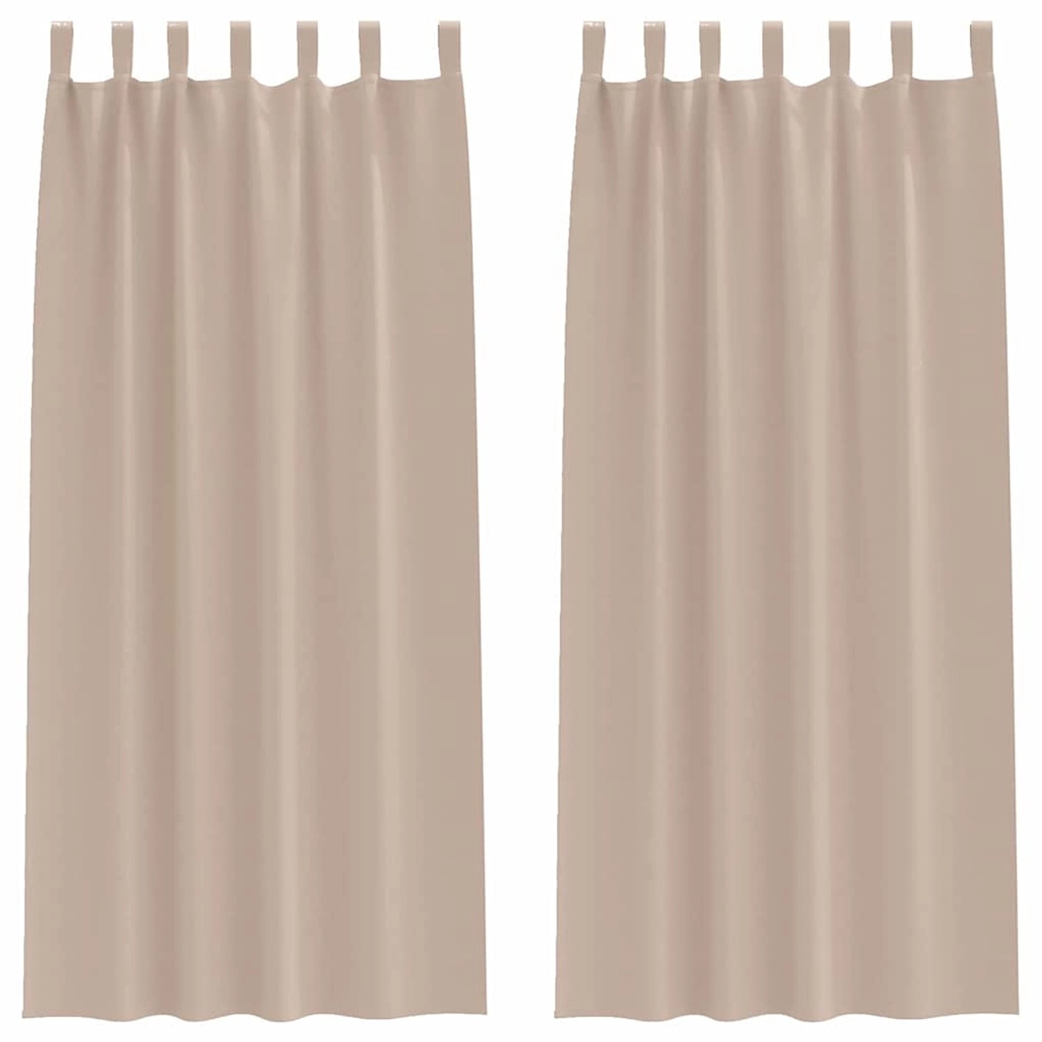 vidaXL Verdunkelungs-Vorhänge mit Ringen Taupe Polyester 4107552 günstig online kaufen