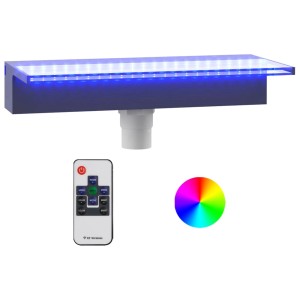 VidaXL Wasserfall-Element mit RGB LEDs, Acryl, 45 cm, inklusive Fernbedienung.