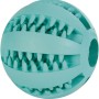 Jollypaw Baseball Kauspielzeug aus Naturgummi, ø 7 cm, mintgrün, mit Noppen zur Zahnfleischmassage.
