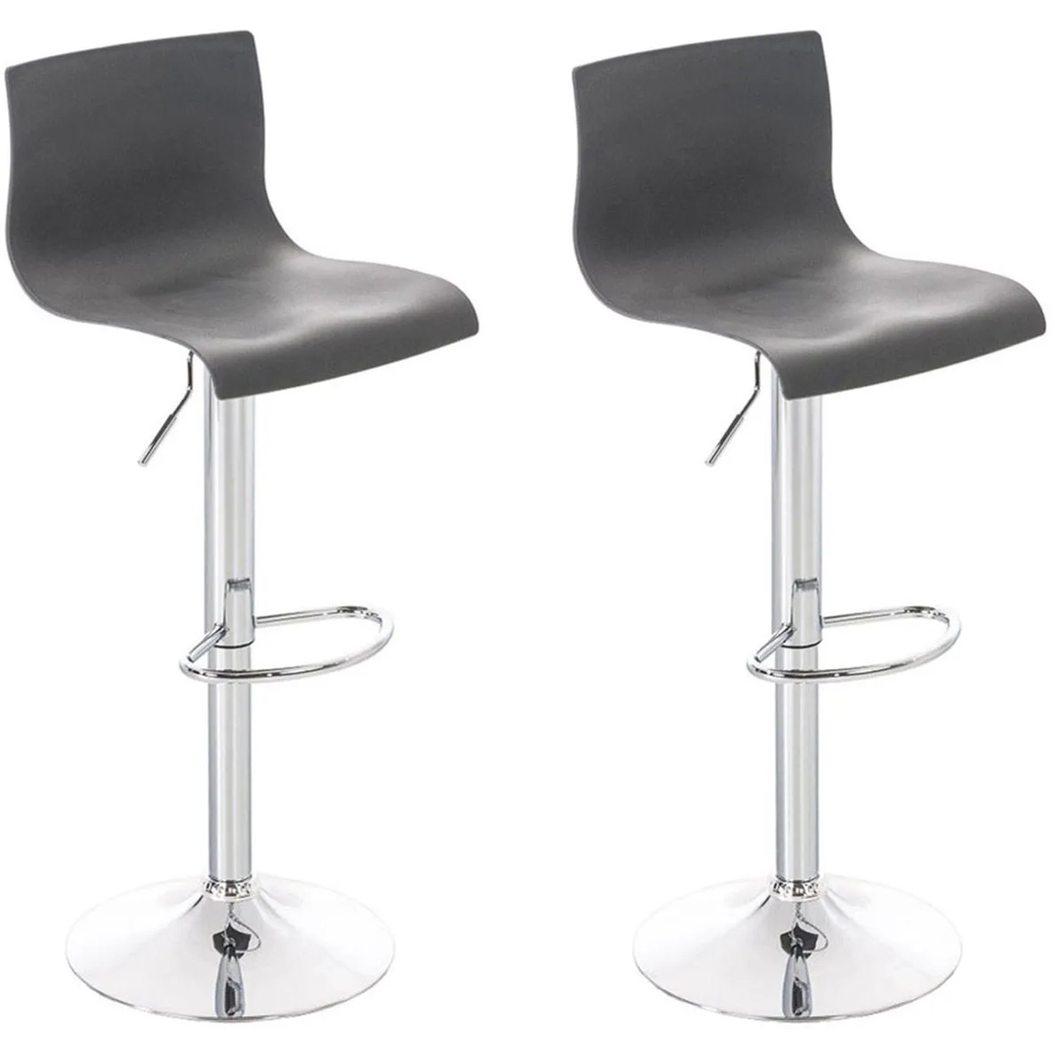 CLP 2er Set Barhocker Hover Kunststoff Grau