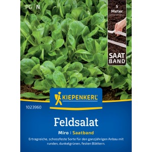 Kiepenkerl Feldsalat Miro Saatband: Saatband mit Feldsalatpflanze, ideal für den Gemüseanbau.