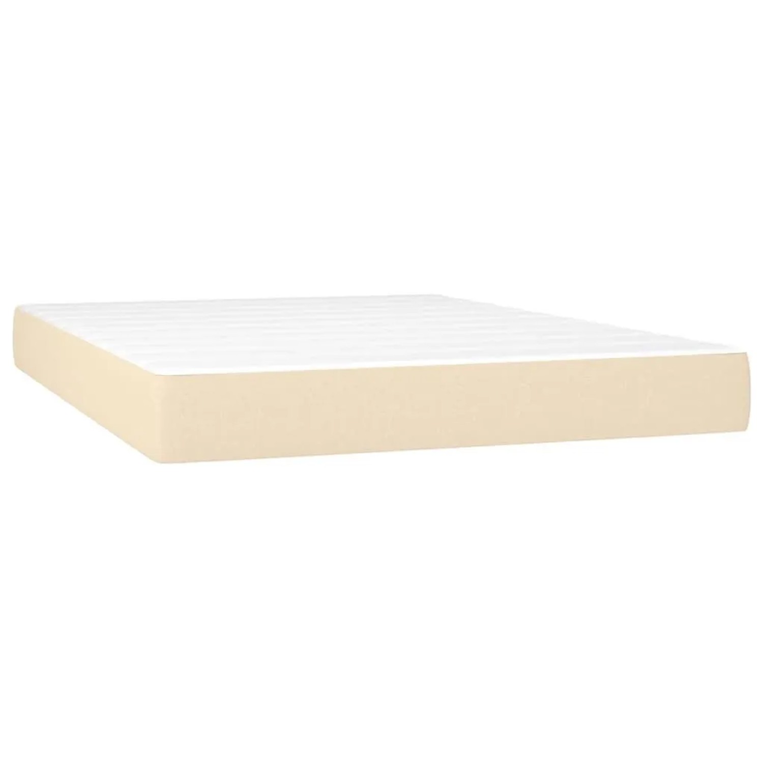 vidaXL Taschenfederkernmatratze Mittel Creme 140x190x20 cm Stoff 347779