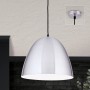 Hängeleuchte Loft, 40x30 cm, silber matt, E27 Fassung. Moderne Lampe für Innenräume.