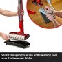 Einhell Akku-Hartbodenreiniger Cleanexxo mit Reinigungsstation und Zubehör.