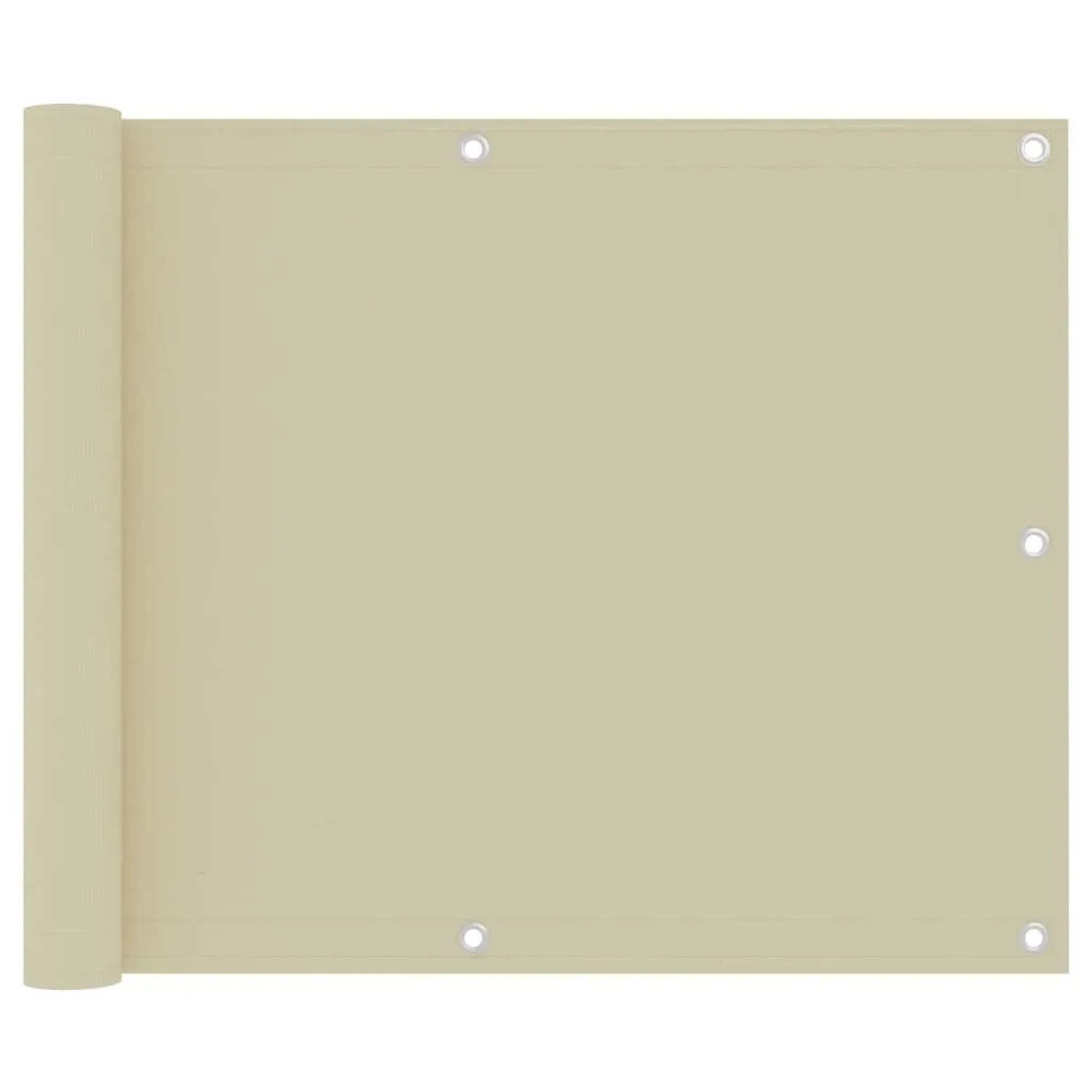 vidaXL Balkon-Sichtschutz Creme 75x300 cm Oxford-Gewebe 134948