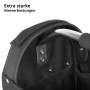 Detailaufnahme: STAHLWERK Werkzeugtasche mit verstärkten Nietverbindungen und Tragegriff.